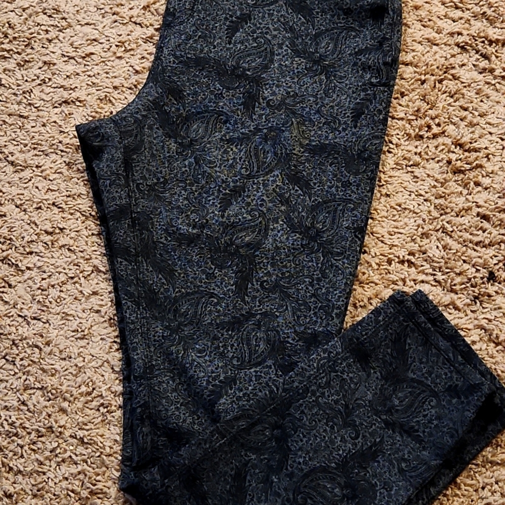 Skinny leg printed jeggings